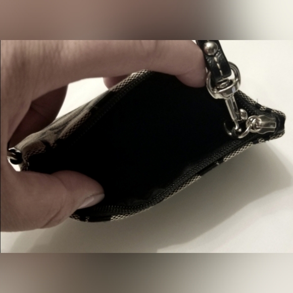 Coach Black and Grey Wristlet - Picture 4 of 7